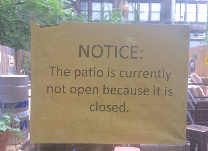Patio Closed