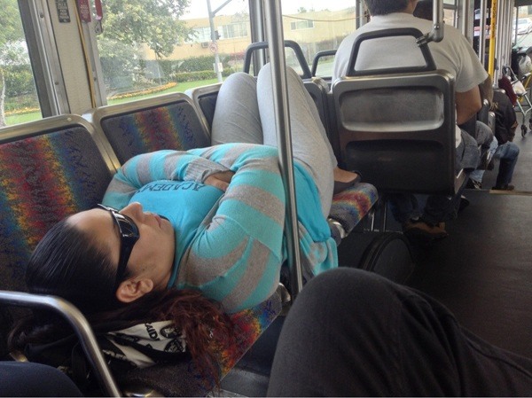 Sleeping Bus Girl