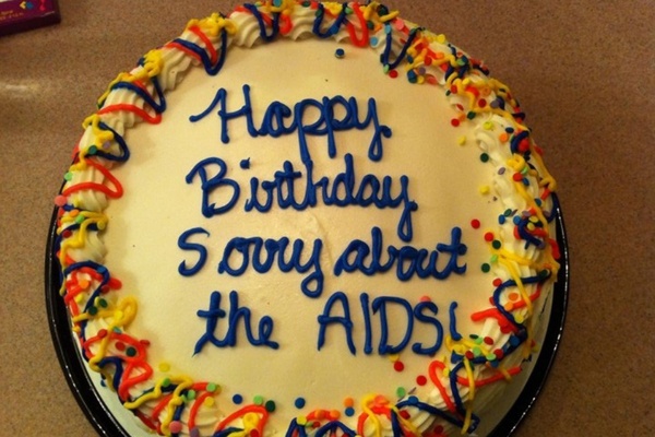 Aids Apology Cake
