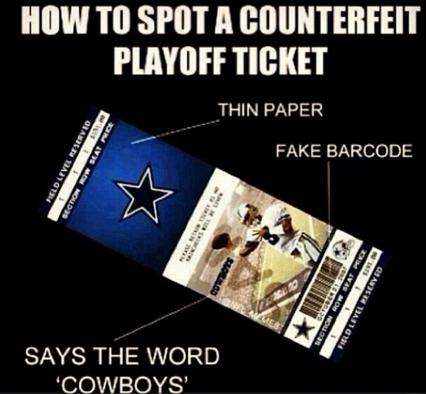 Counterfeit Playoff Ticket Football Memes