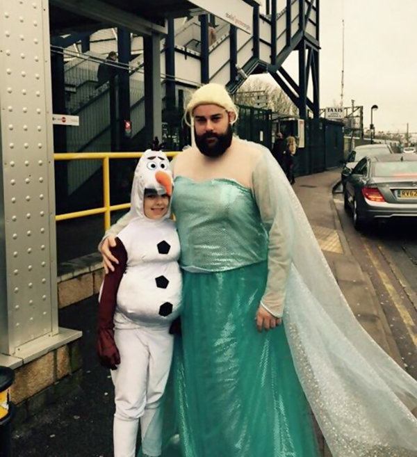 Elsa Olaf Dad Daughter Funny Dress Up