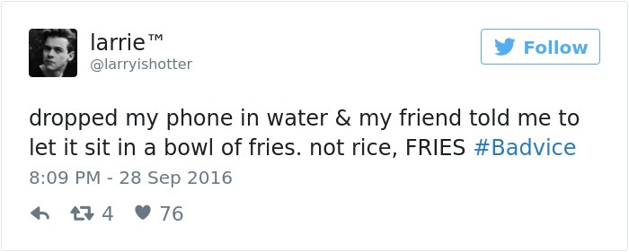 Funny Advice On Drying Wet Phone