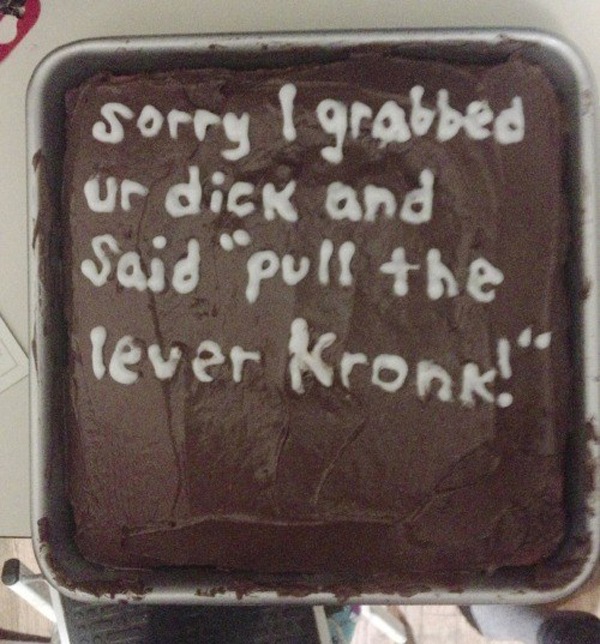 Kronk Apology Cake