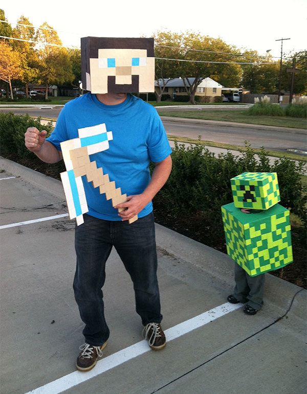 Minecraft Miner And Creeper