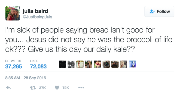 Bread Brocoli And Jesus