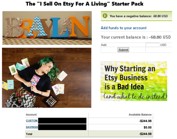 Making A Living On Etsy