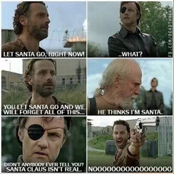 Santa Hershel Walking Dead Memes