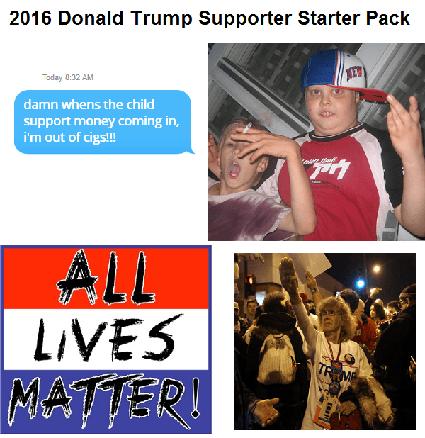 Trump Supporter Starter Pack