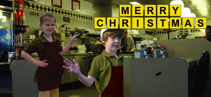 Diner Funny Christmas Cards