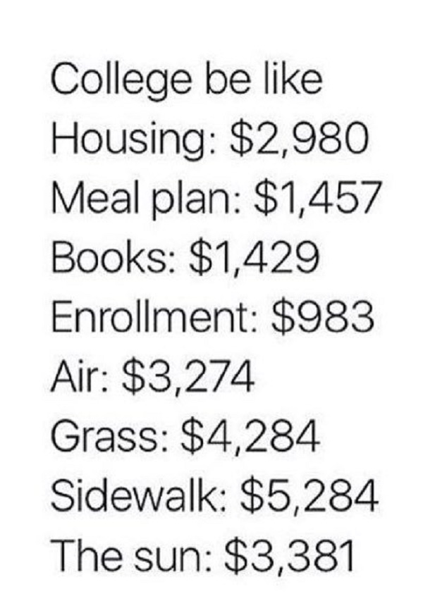 Expensive College Life