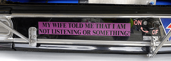 Funny Bumper Sticker About Wife