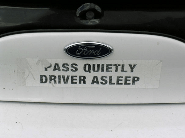 Funny Bumper Sticker On Car