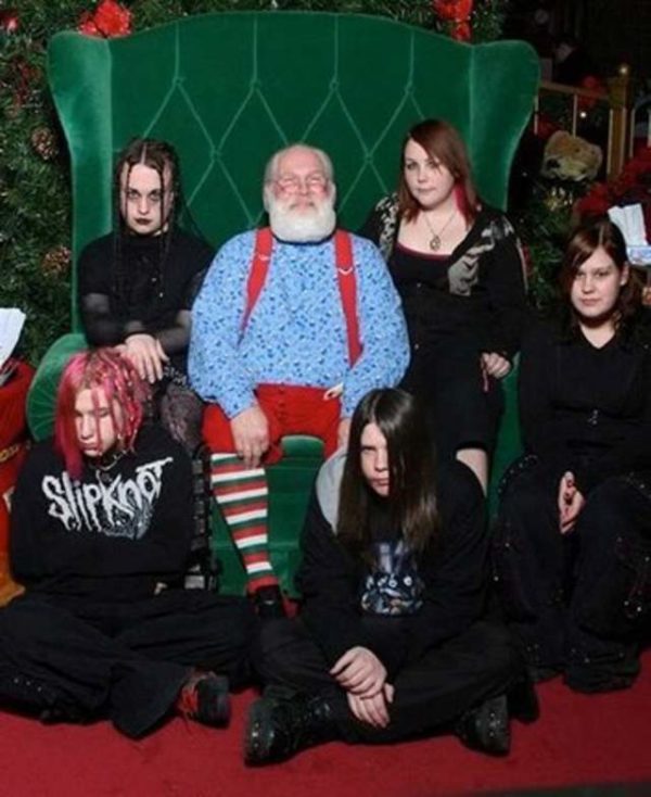 Goth Santa WTF Family Photos