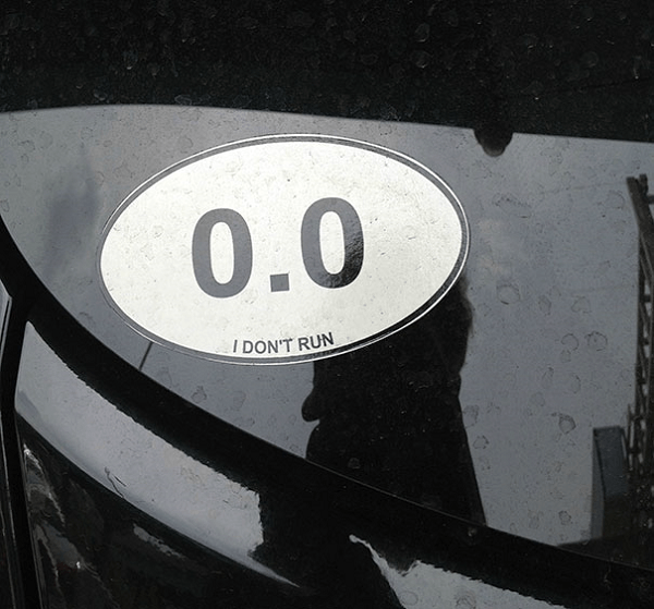 Humrous Sticker On Car