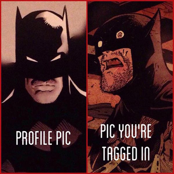 Profile Photo Vs Tagged Pic Batman