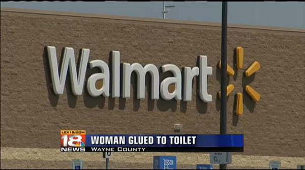Woman Glued Toilet