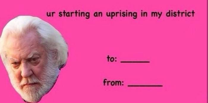 Hunger Games Uprising Hilarious Valentine Cards