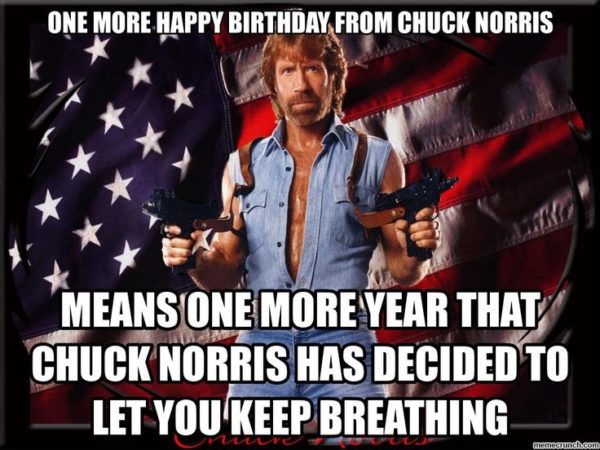Happy Birthday From Chuck Norris