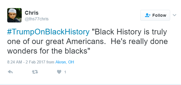 Trump Black History