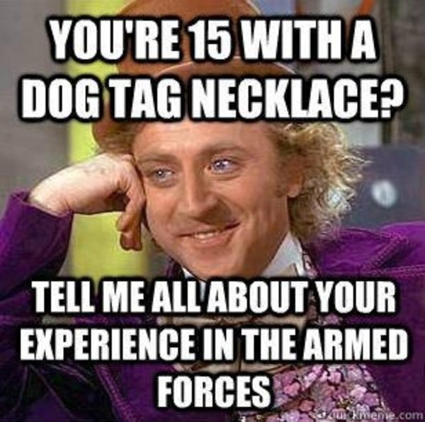 Armed Forces Condescending Wonka Memes