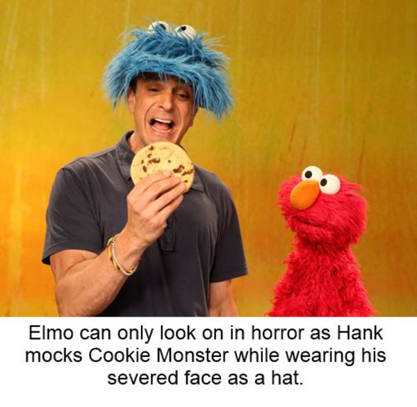 Elmo Cookie Monster Face