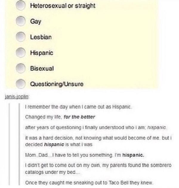 Came Out As Hispanic