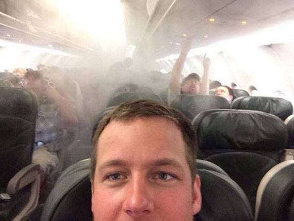 Plane Smoke Selfie