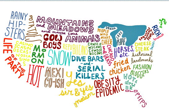 Stereotypes Of The US Funny Maps
