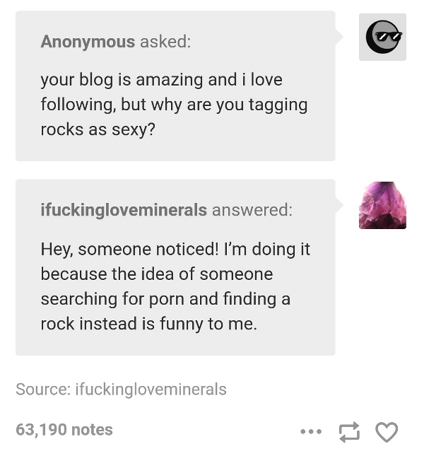 Sexy Rocks Tumblr Jokes