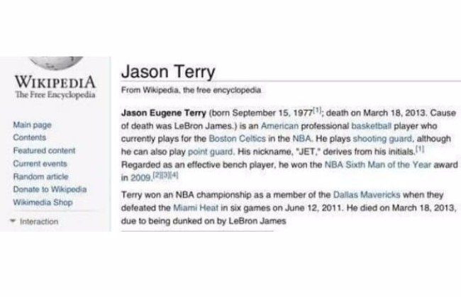Jason Terry Wikipedia Entry