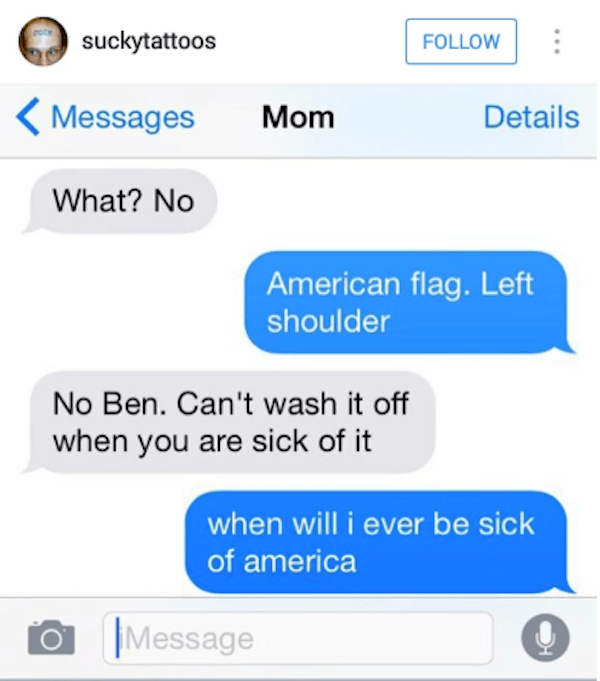 Sick American Flag Tattoo