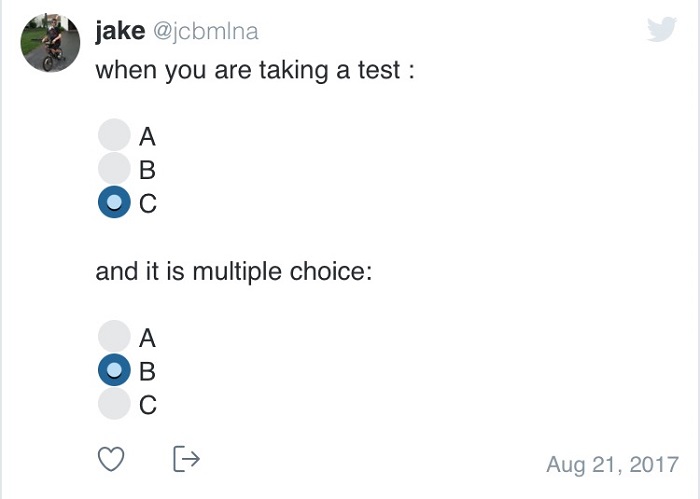 Funny Multiple Choice Test