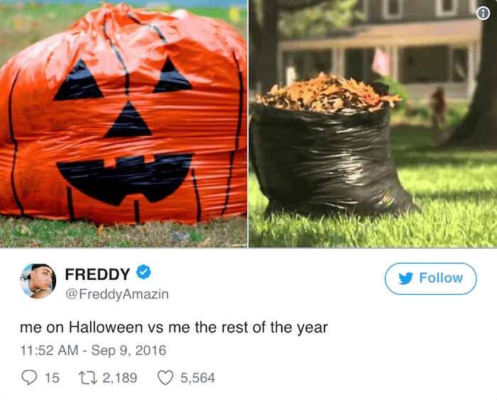 Halloween Tweets Garbage Bags