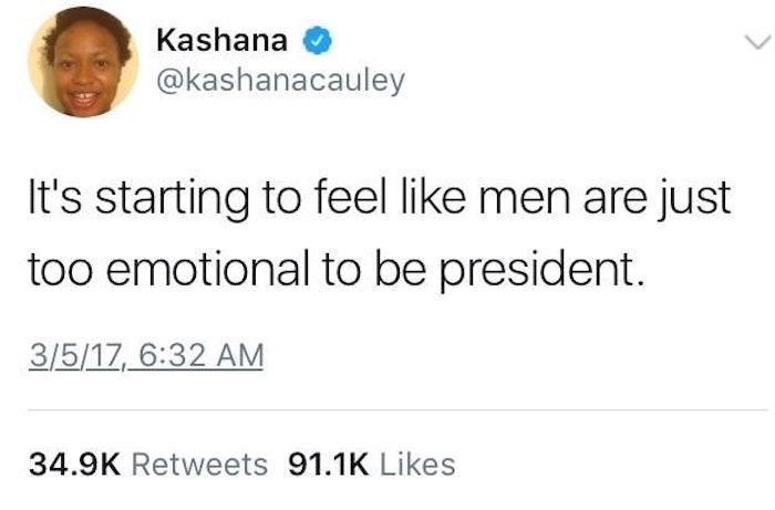 Too Emotional To Be President