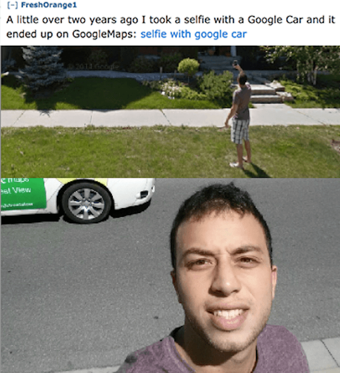 Google Car Selfie