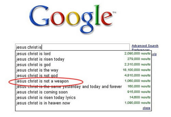 Funny Google Suggestions When You Search For Jesus
