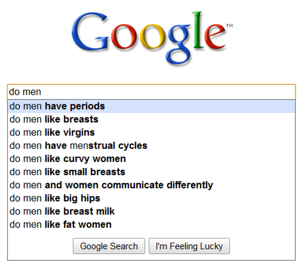 Ridiculous Search Suggestions For Men