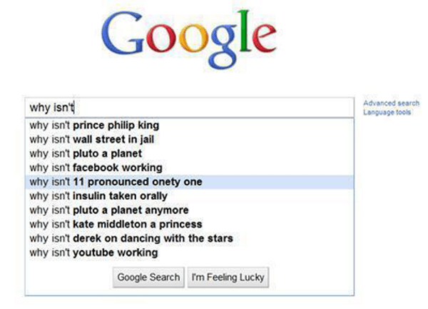 Funny Google Autocomplete Results