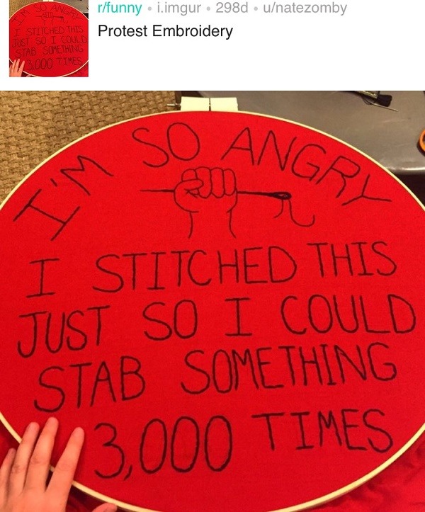 Protest Embroidery