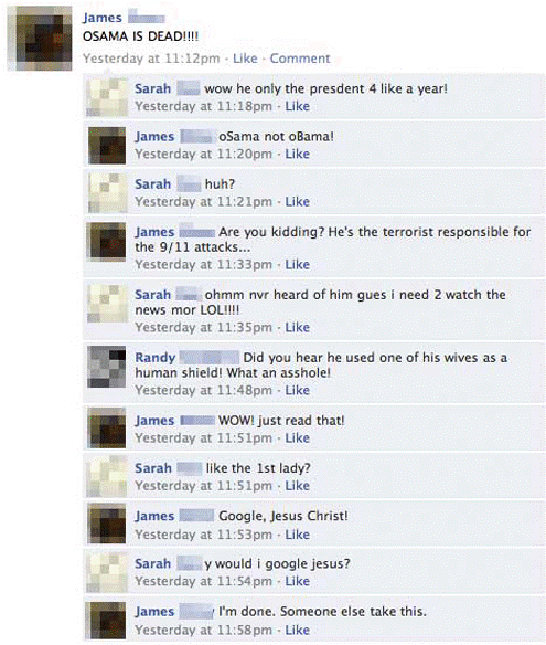 Osama and Obama Facebook Facepalm