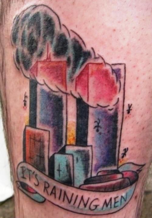Worst Tattoo Ever September 11th Raining Men