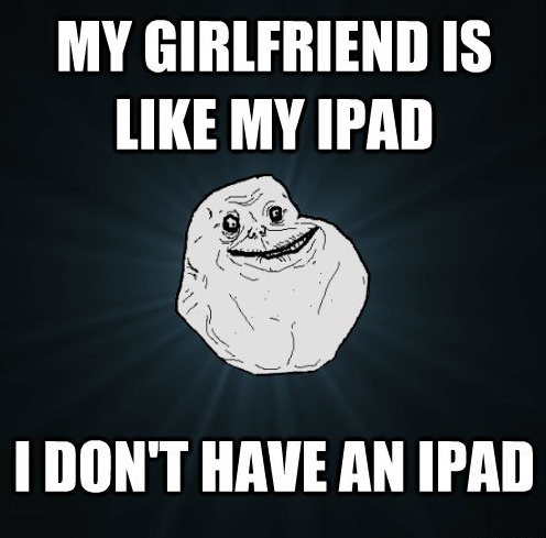 Forever Alone Plays On His iPad