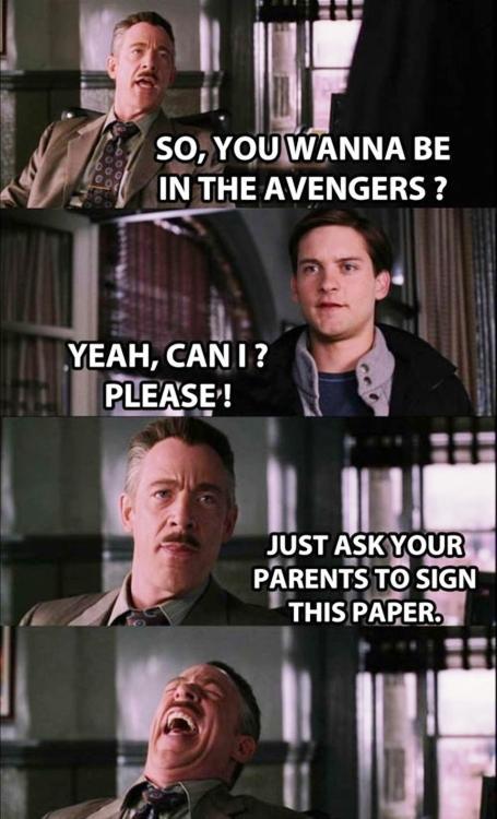 Spiderman Wants to be an Avenger