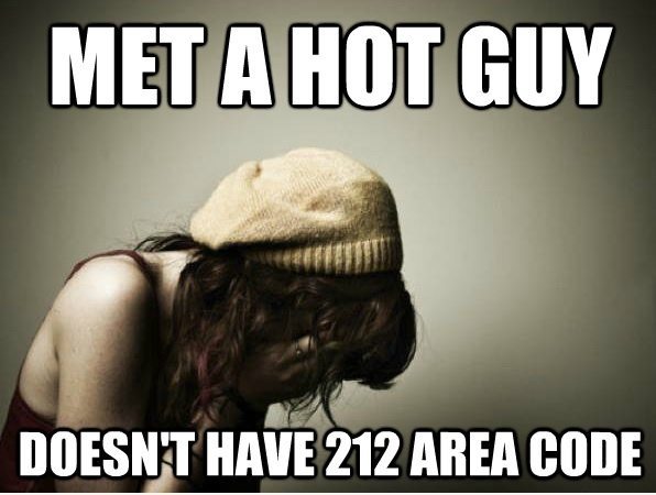 Trendy Girl Meme 212 Area Code