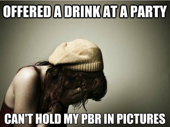 Trendy Girl Meme PBR Beer