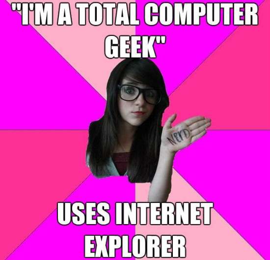 Scenester Nerd Meme Internet Explorer