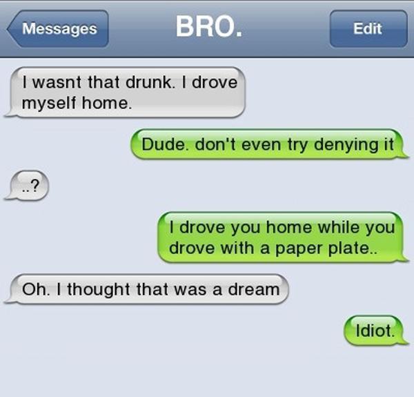 Paper Plate Drunk Text