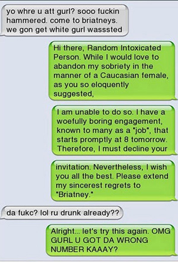 Funniest Drunk Texts Ever