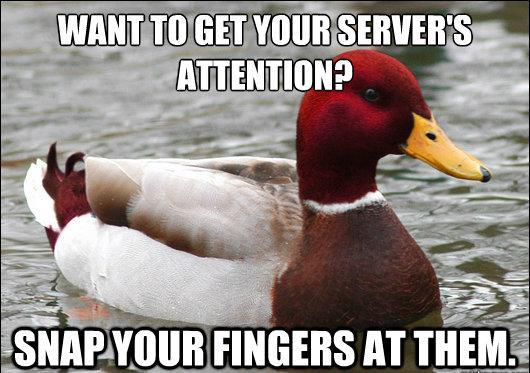 Snap Your Fingers For Restaurant Service