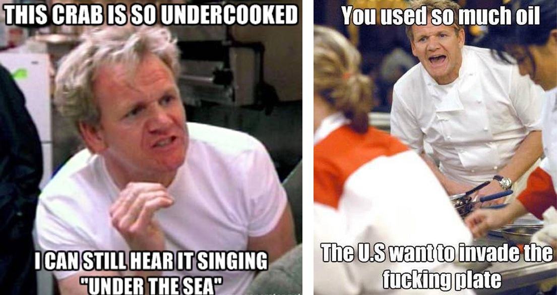 Gordon Ramsay Meme About Bear Grylss.